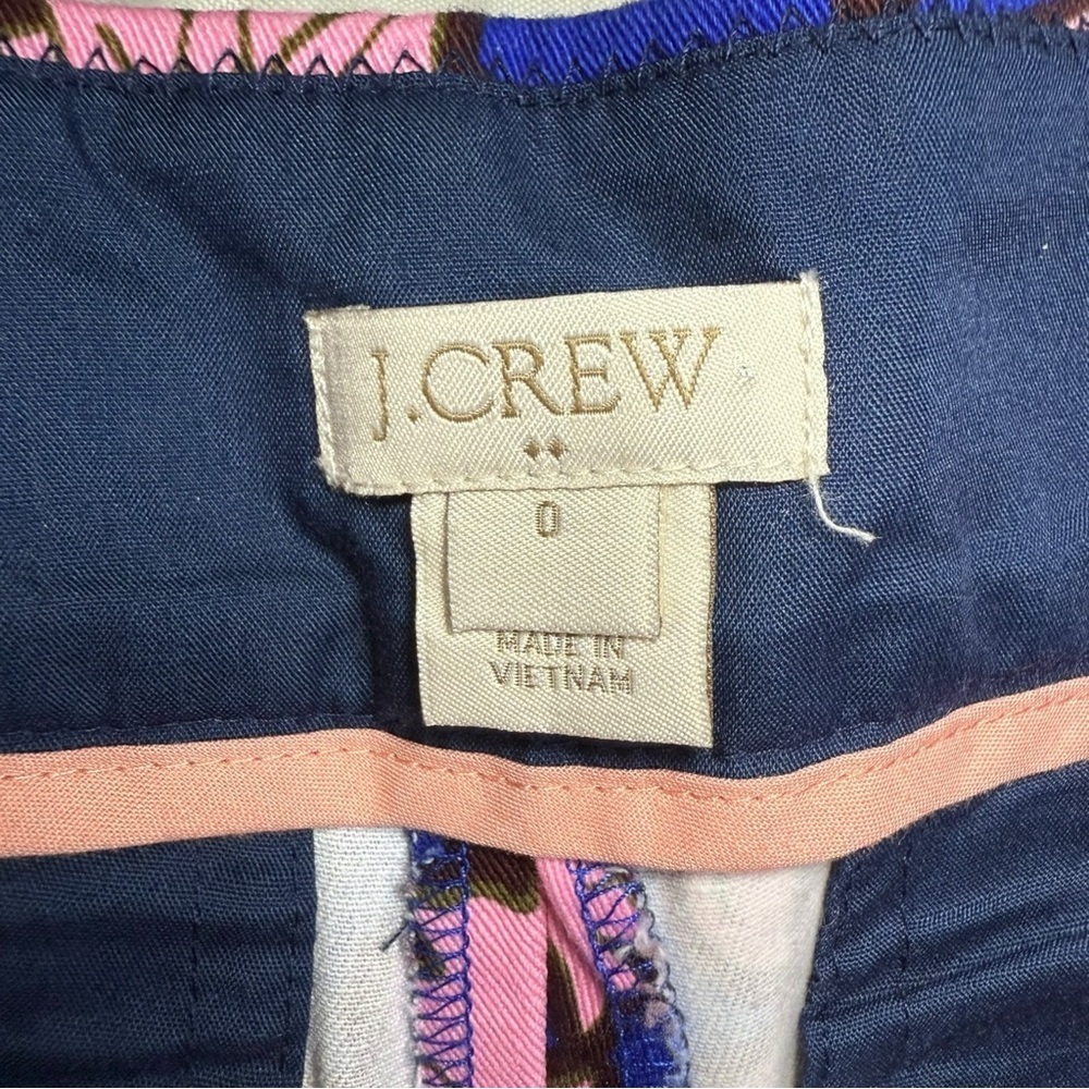 J. Crew Women’s Side Zip Chinos Pink Floral Shorts Size 0 - Picture 3 of 5